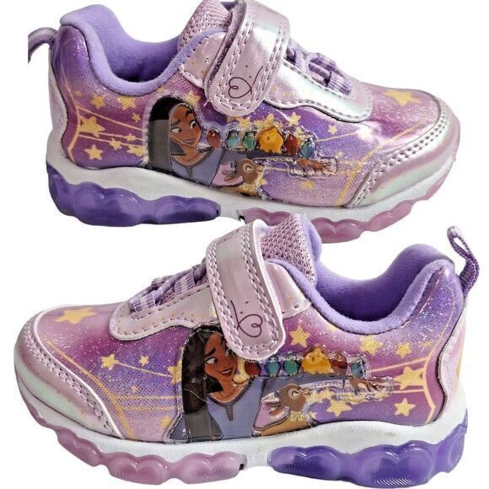 DISNEY WISH Girl's Sneakers Size 7 (15 cms) Purple Shoes with lights New‎